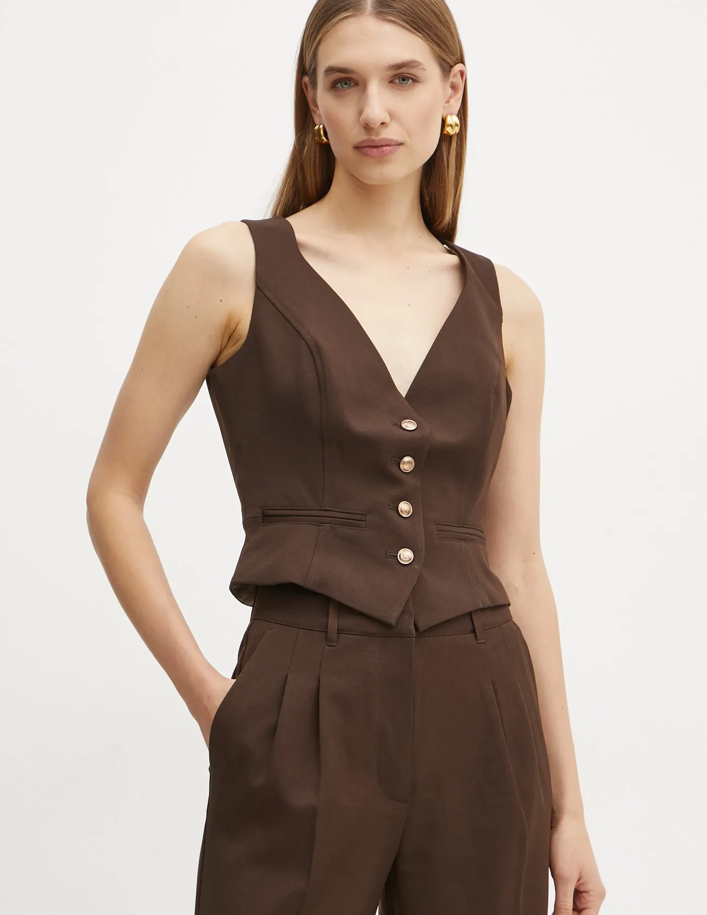 

Жилет Guess, коричневый