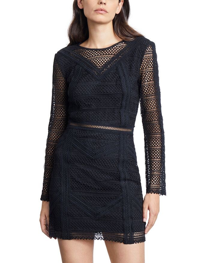 

Кружевное платье Kooples Mix The Kooples, черный