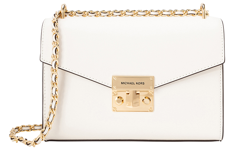 

MICHAEL KORS Сумка через плечо из розовой кожи коровы среднего размера для женщин чисто белая