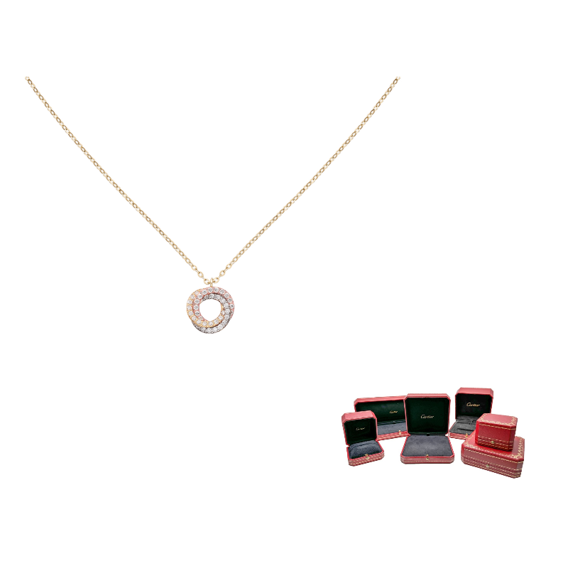 

серия Trinity бриллиантовые колье женские золотые Cartier, золотой