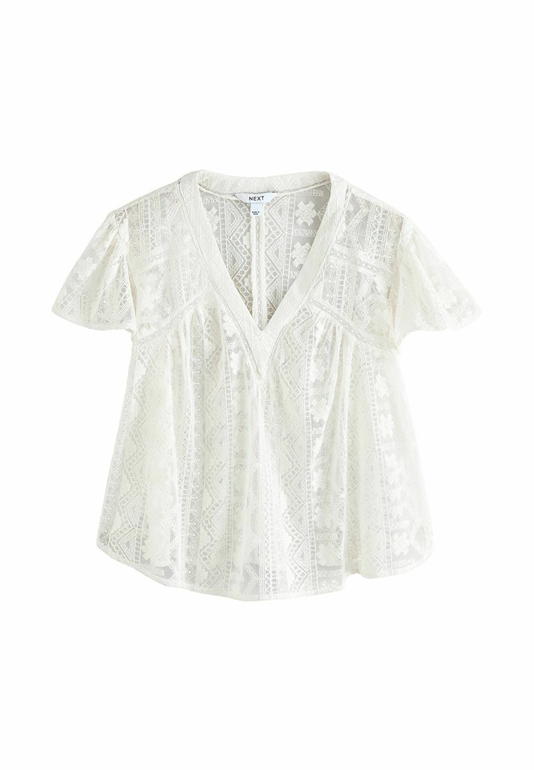

Блуза REGULAR FIT - V NECK SHORT SLEEVE Next, белый