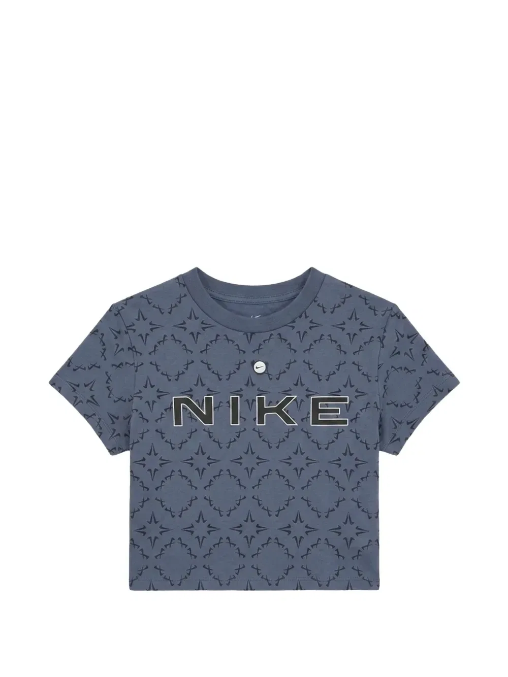 Укороченная футболка с логотипом Nike, синий