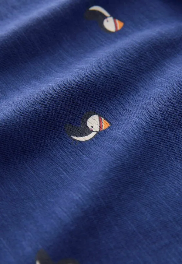 Футболка с коротким рукавом и принтом, стандартного кроя. Next, Navy Puffin — фото 2