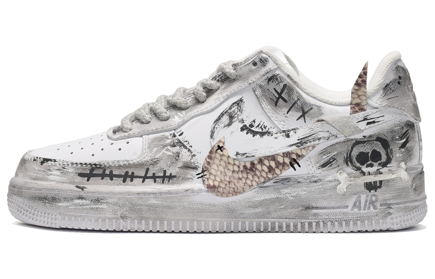 

Кроссовки Nike Air Force 1 Skateboard Shoes Men Low-Top Gray White