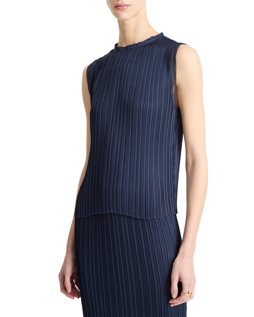 

Vince плиссированная куртка с круглым вырезом Vince, синий