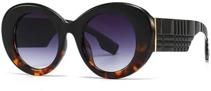 

Большие круглые солнцезащитные очки для женщин, леопардовый принт, защита от ультрафиолета UV400, винтажные мужские солнцезащитные очки в стиле панк MTZJH, 3