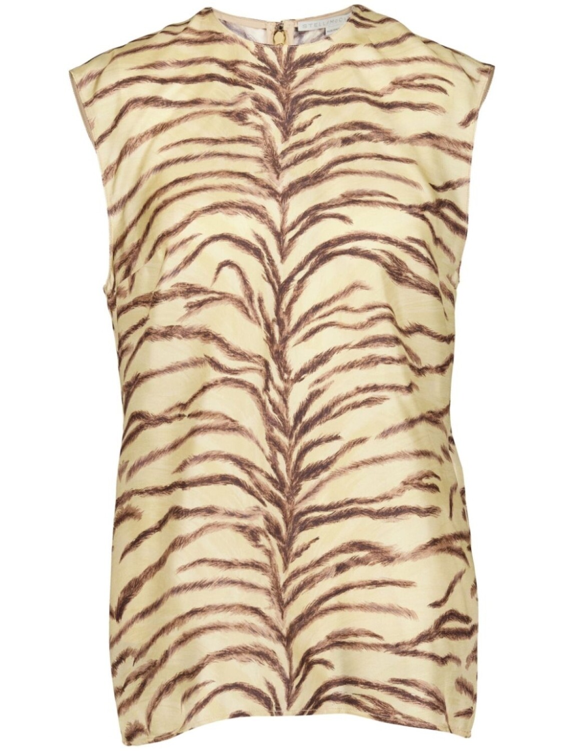 

Stella McCartney шелковый топ с принтом, нейтральный цвет
