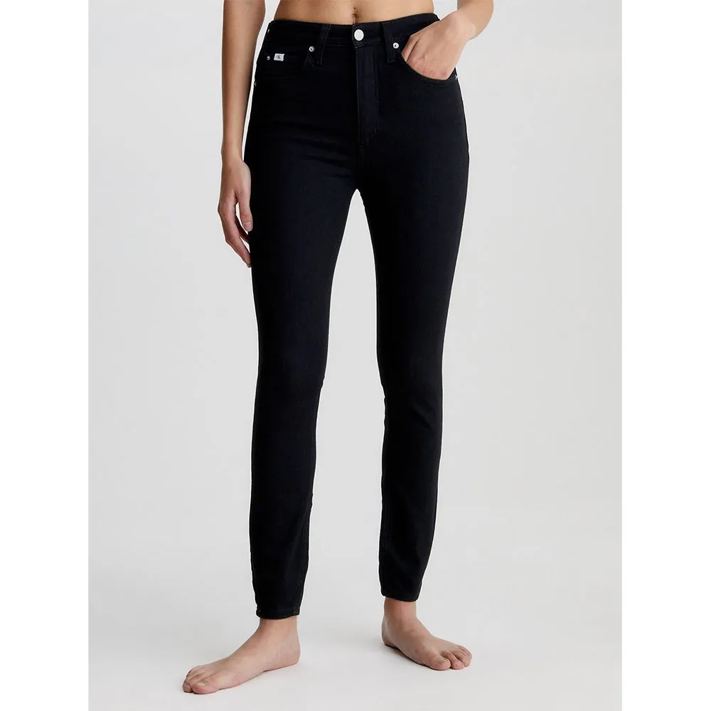 

Джинсы Calvin Klein Super Skinny Ankle Fit high waist, черный