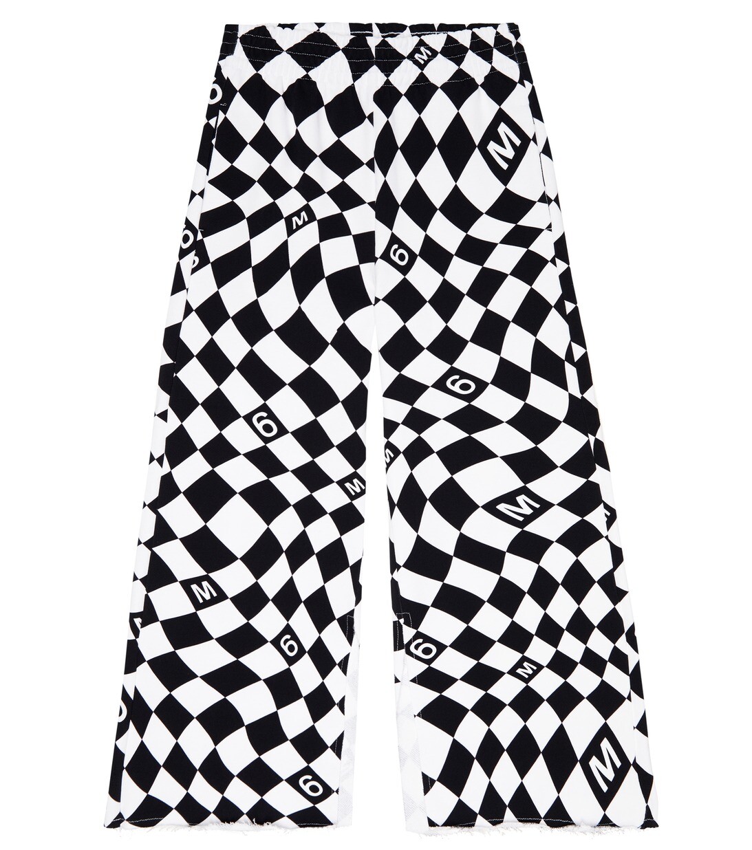 

Расклешенные хлопковые спортивные штаны с принтом MM6 Maison Margiela, разноцветный