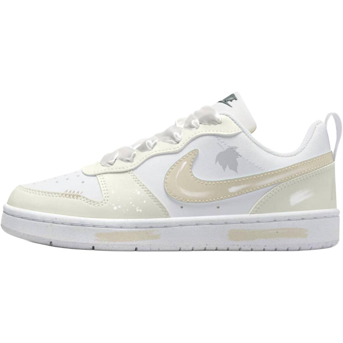 

Nike Кроссовки для скейтбординга Court Borough Low top Kids' White Yellow для подростков
