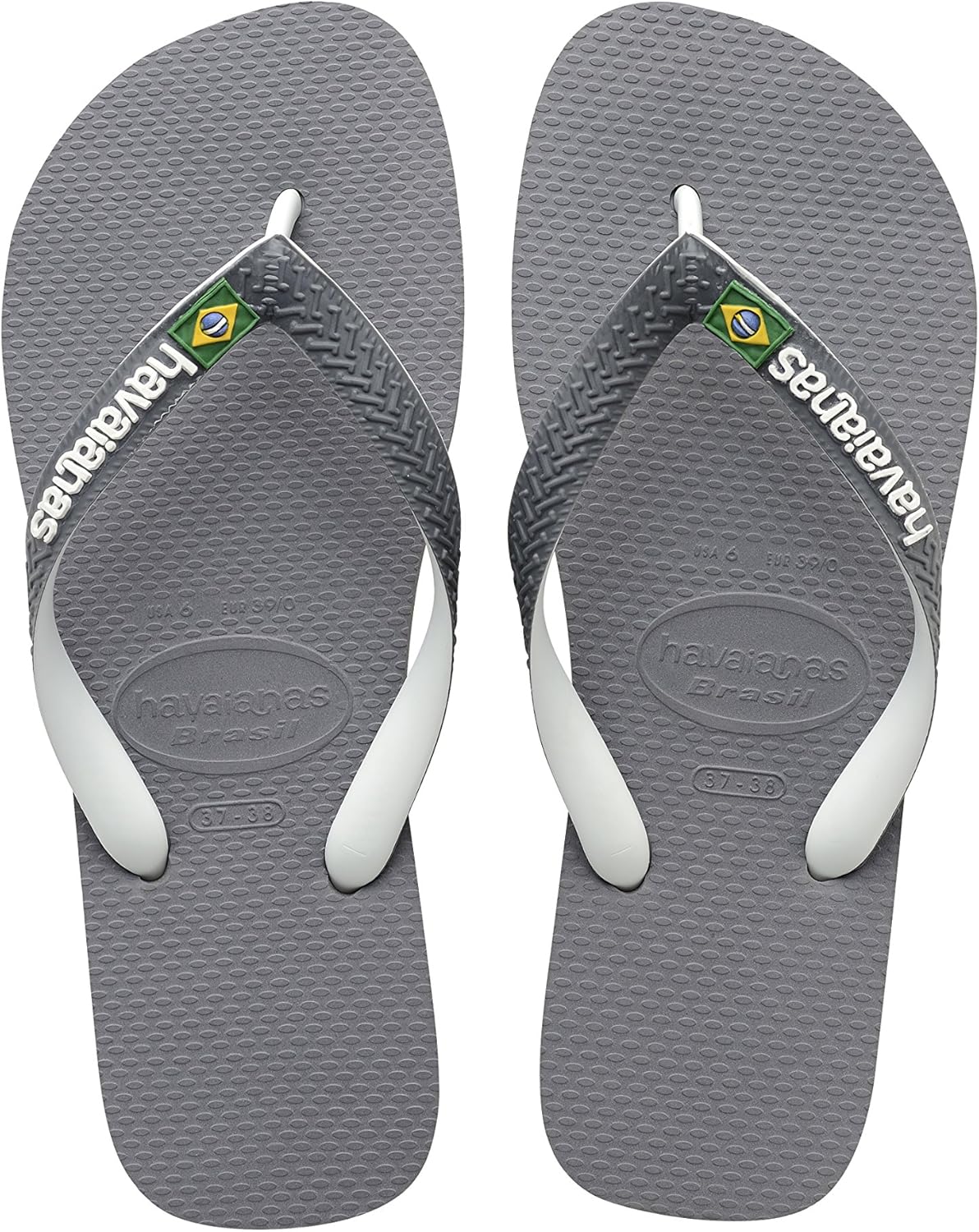Мужские вьетнамки Havaianas Top Mix, серый белый — фото 4