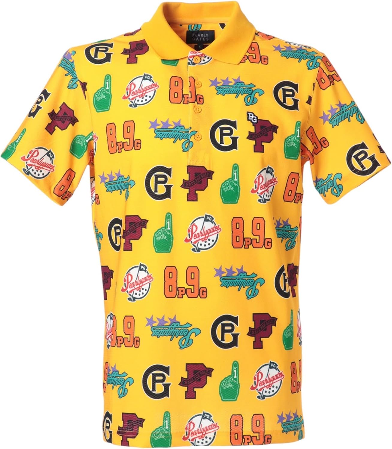 

Мужская поло-рубашка с коротким рукавом Parly Gates 053-5260913 (с бейсбольным рисунком, эластичная ткань) Pearly Gates, желтый