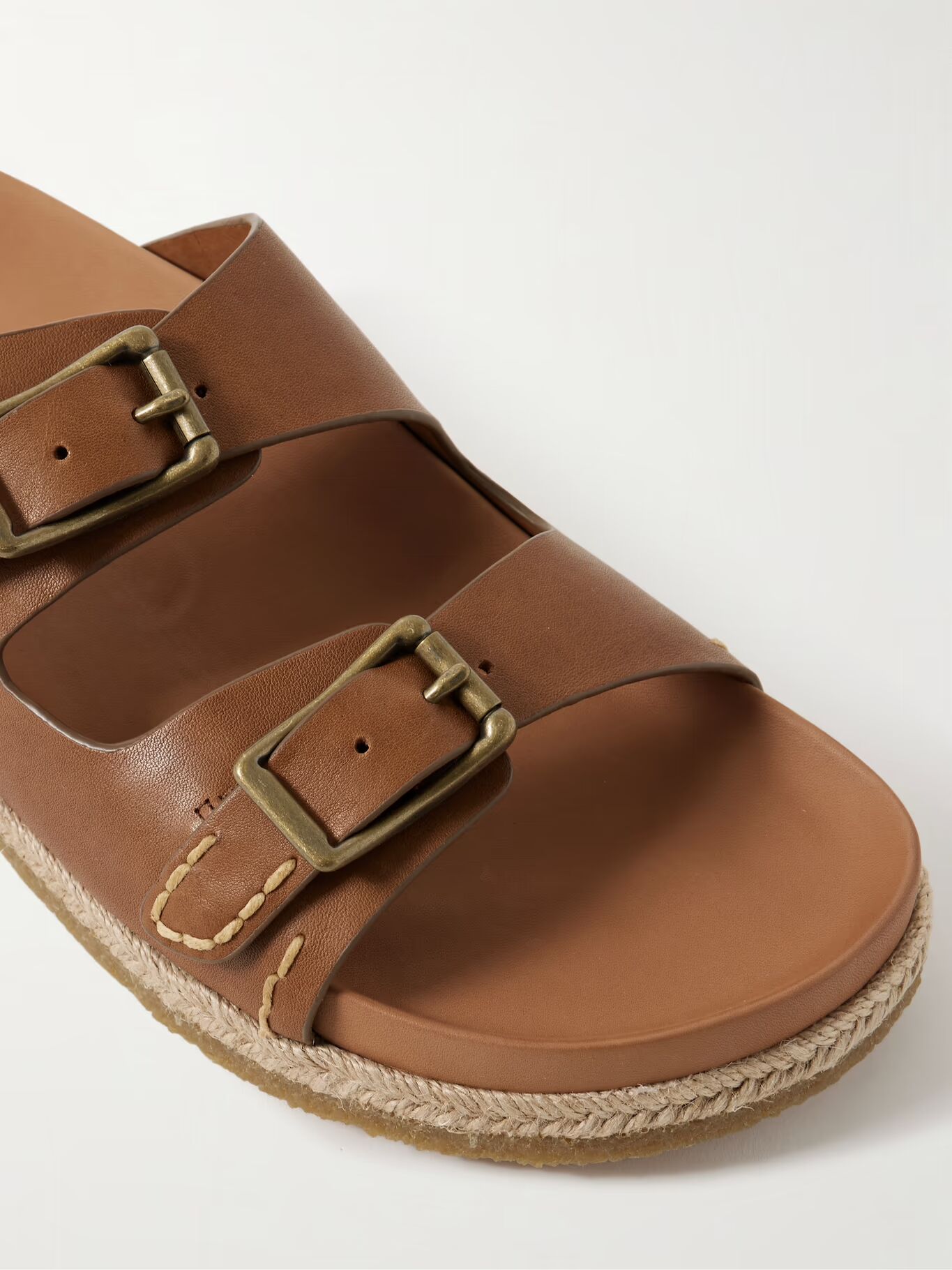 

Сандалии Turbach из кожи с отделкой из джута POLO RALPH LAUREN, коричневый