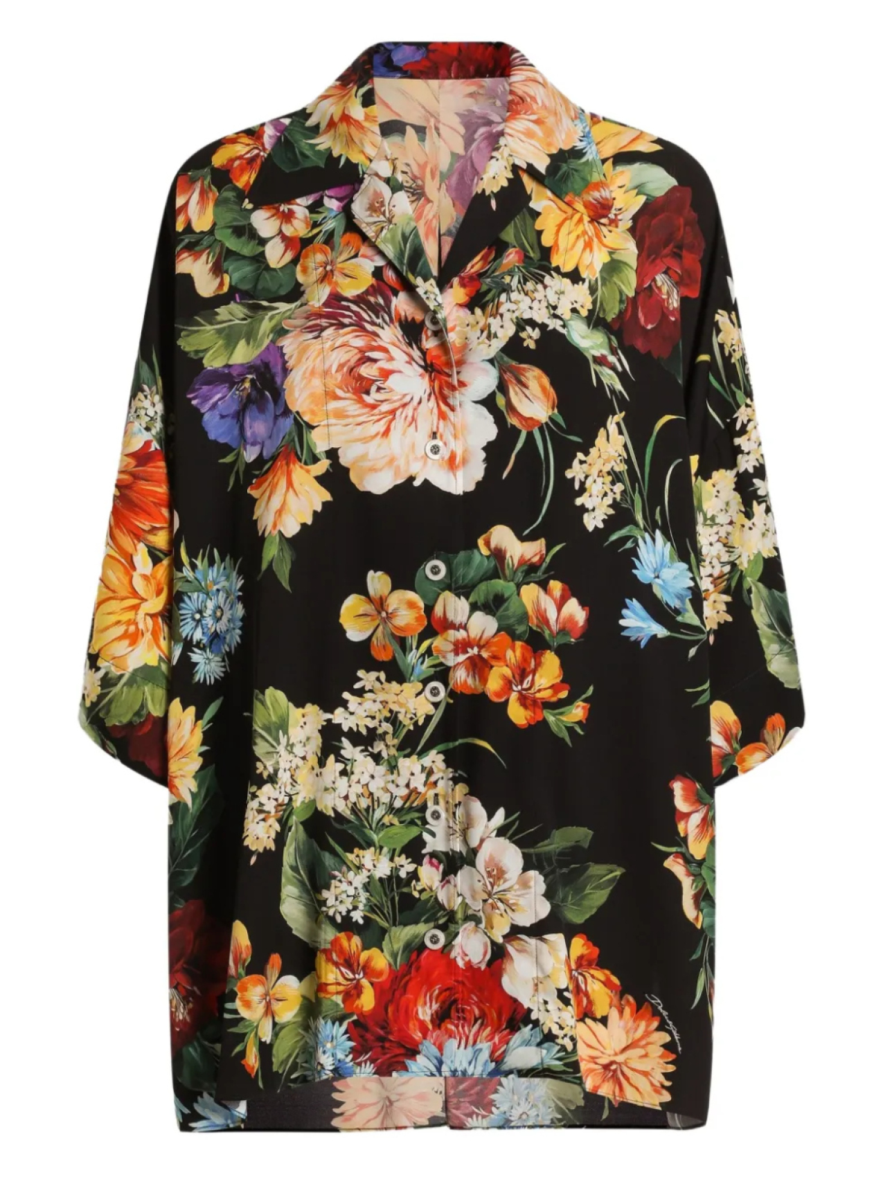

Dolce & Gabbana рубашка с цветочным принтом, черный