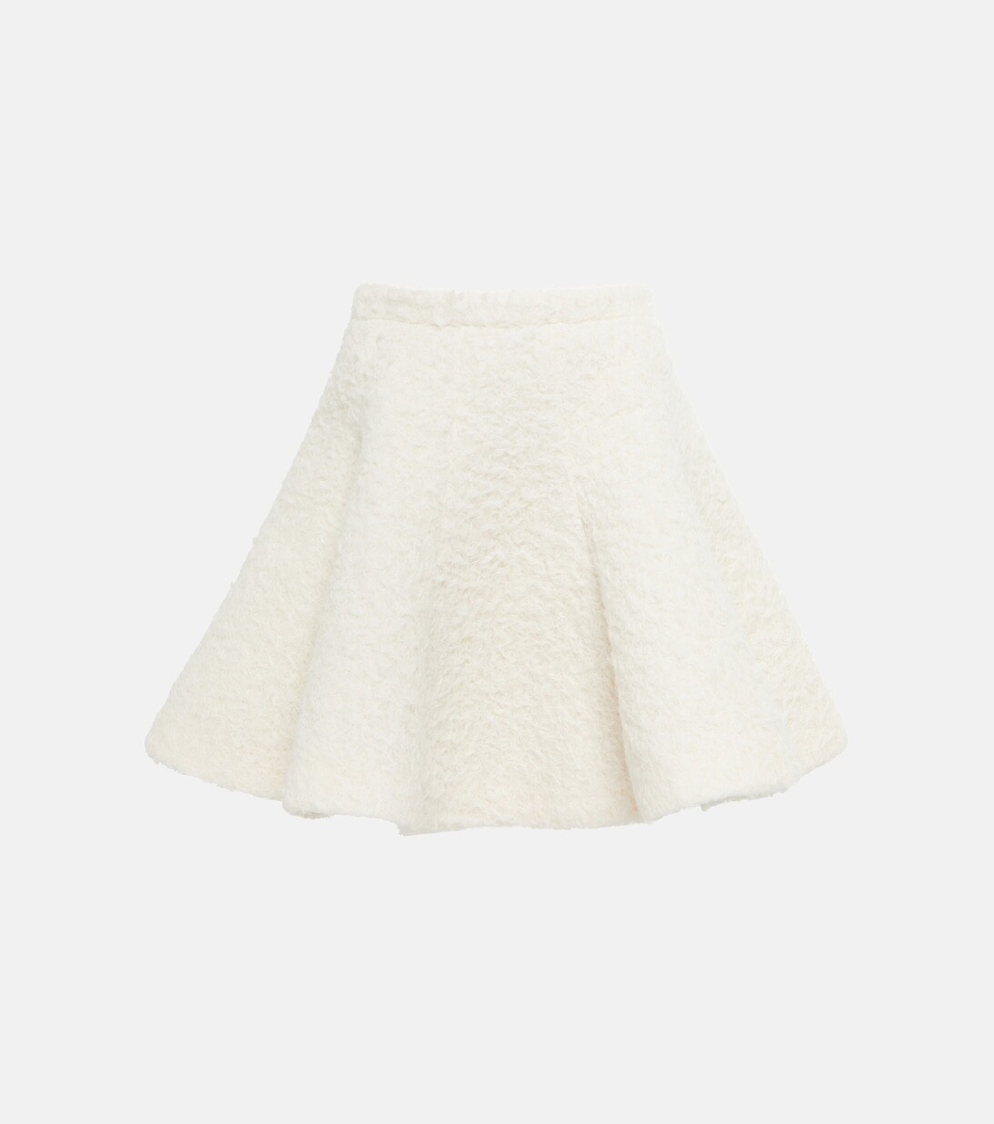 

Мини-юбка из шерсти и хлопка ALAÏA, белый