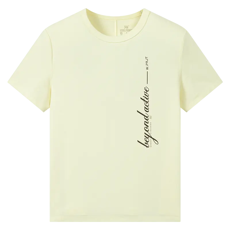 

361° Футболка женская Mousse Yellow с круглым вырезом, тонкая, прямого кроя, Желтый, 361° Футболка женская Mousse Yellow с круглым вырезом, тонкая, прямого кроя