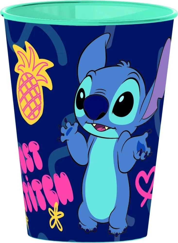 Tataway Easy Stitch Palms кружка 260 мл — легкая и многоразовая детская чашка с тропическими Disney принтами, идеальная для дома, школы, перекусов и холодных напитков TataWay in viaggio si cresce