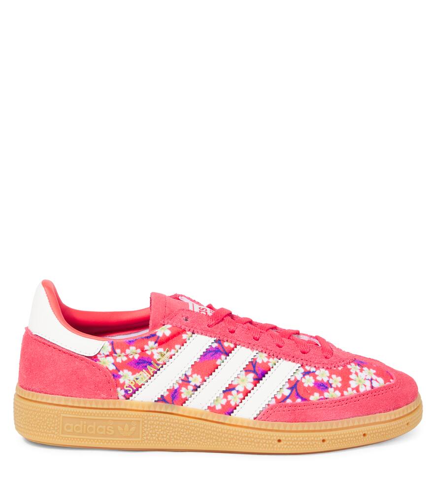 Кроссовки Handball Spezial с цветочным принтом и отделкой из замши Adidas Originals Kids, Supplier Colour/Off White/Red — фото 3
