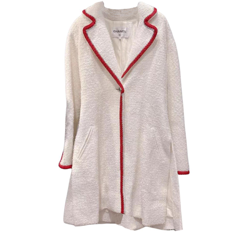 

CHANEL Белое женское пальто, White