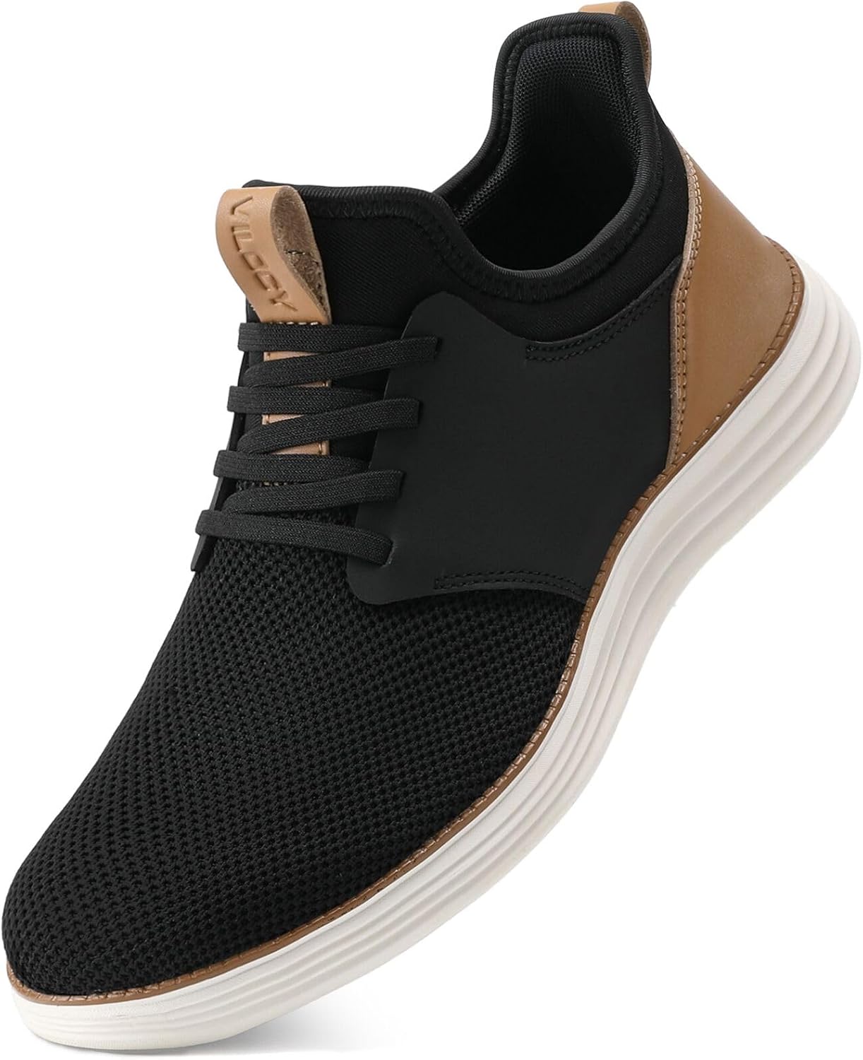 

Мужские слипоны VILOCY, повседневная обувь без шнурков, модные кроссовки, сетчатые теннисные туфли для прогулок и работы, удобные, дышащие, легкие, с противоскользящей подошвой, черный