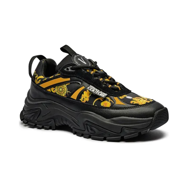 Кожаные кроссовки Hiker Versace, черный