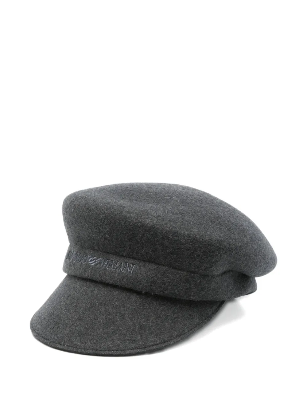 

Вышитый шерстяной берет EMPORIO ARMANI, серый