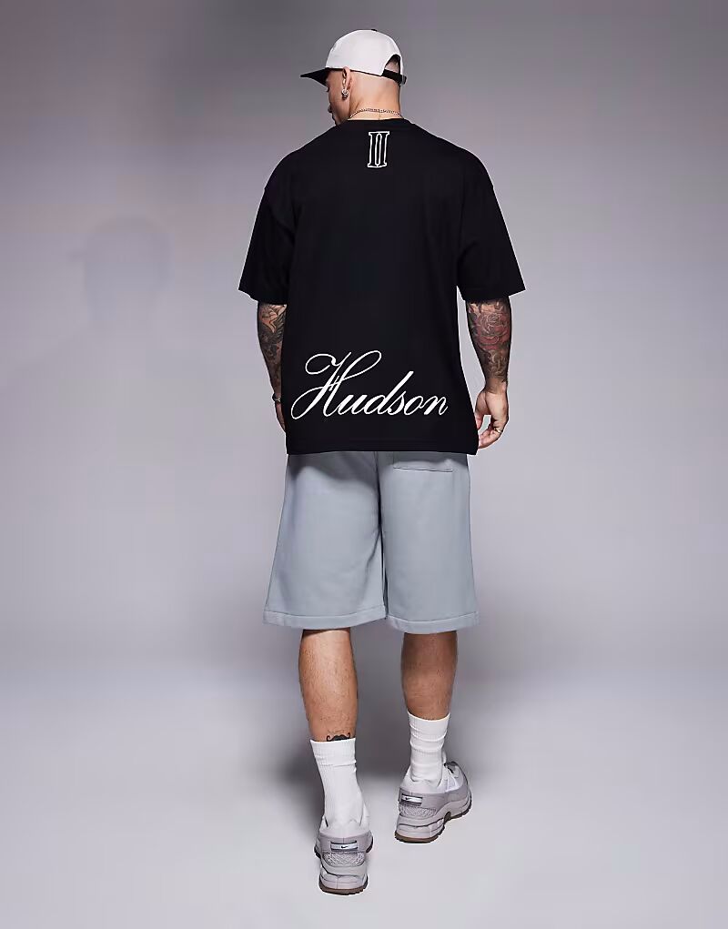 

Футболка оверсайз ASOS DESIGN черного цвета с текстовой графикой
