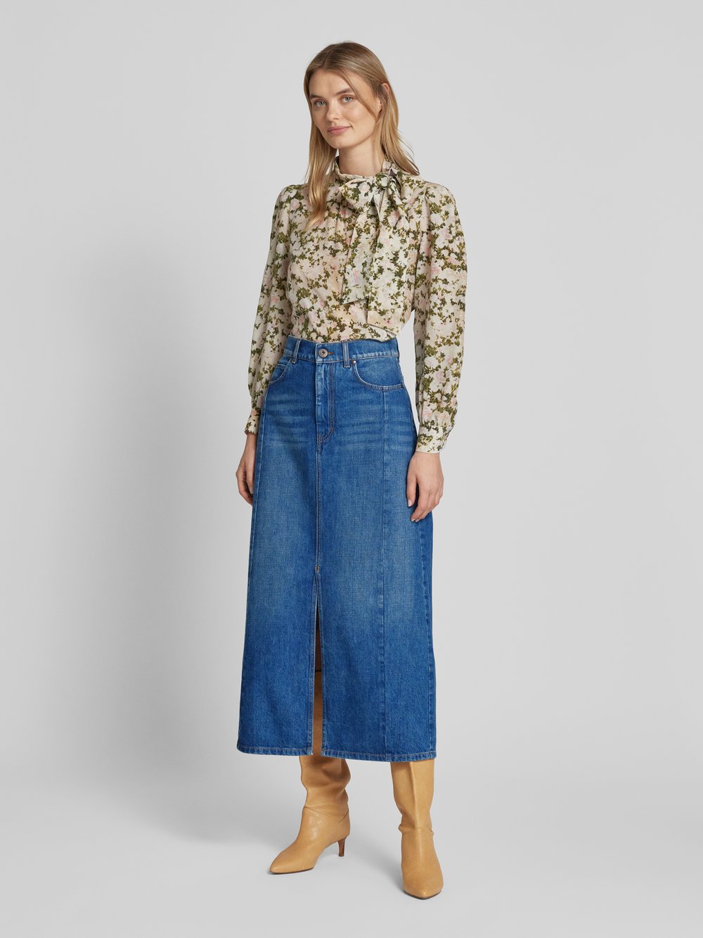 

Юбка из денима с 5 карманами, модель «GESSO» Weekend Max Mara, синий