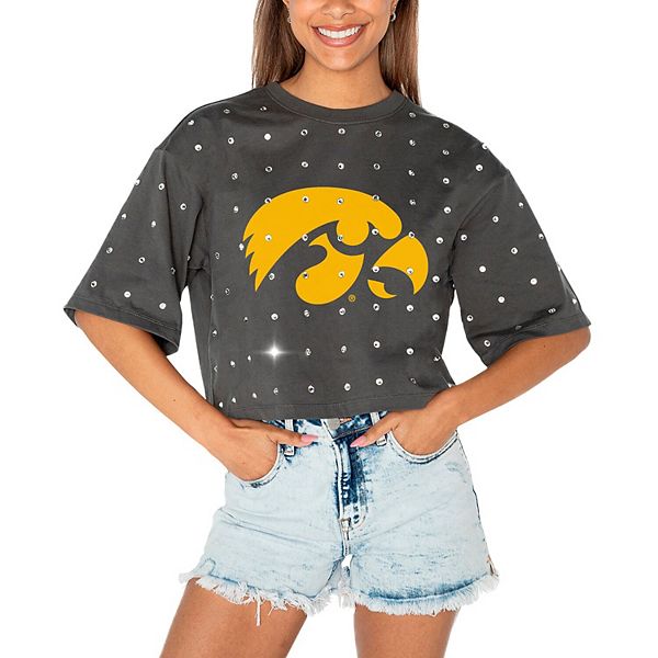 

Женская серая футболка Iowa Hawkeyes Go Time с камнями Gameday Couture, Серый, Женская серая футболка Iowa Hawkeyes Go Time с камнями Gameday Couture