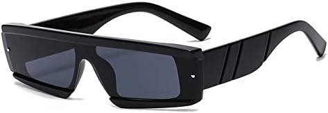 

Модные квадратные солнцезащитные очки для женщин и мужчин, летние панк-очки в черной, зеленой и красной оправе, солнцезащитные очки с защитой от УФ-излучения UV400 MTZJH, Black