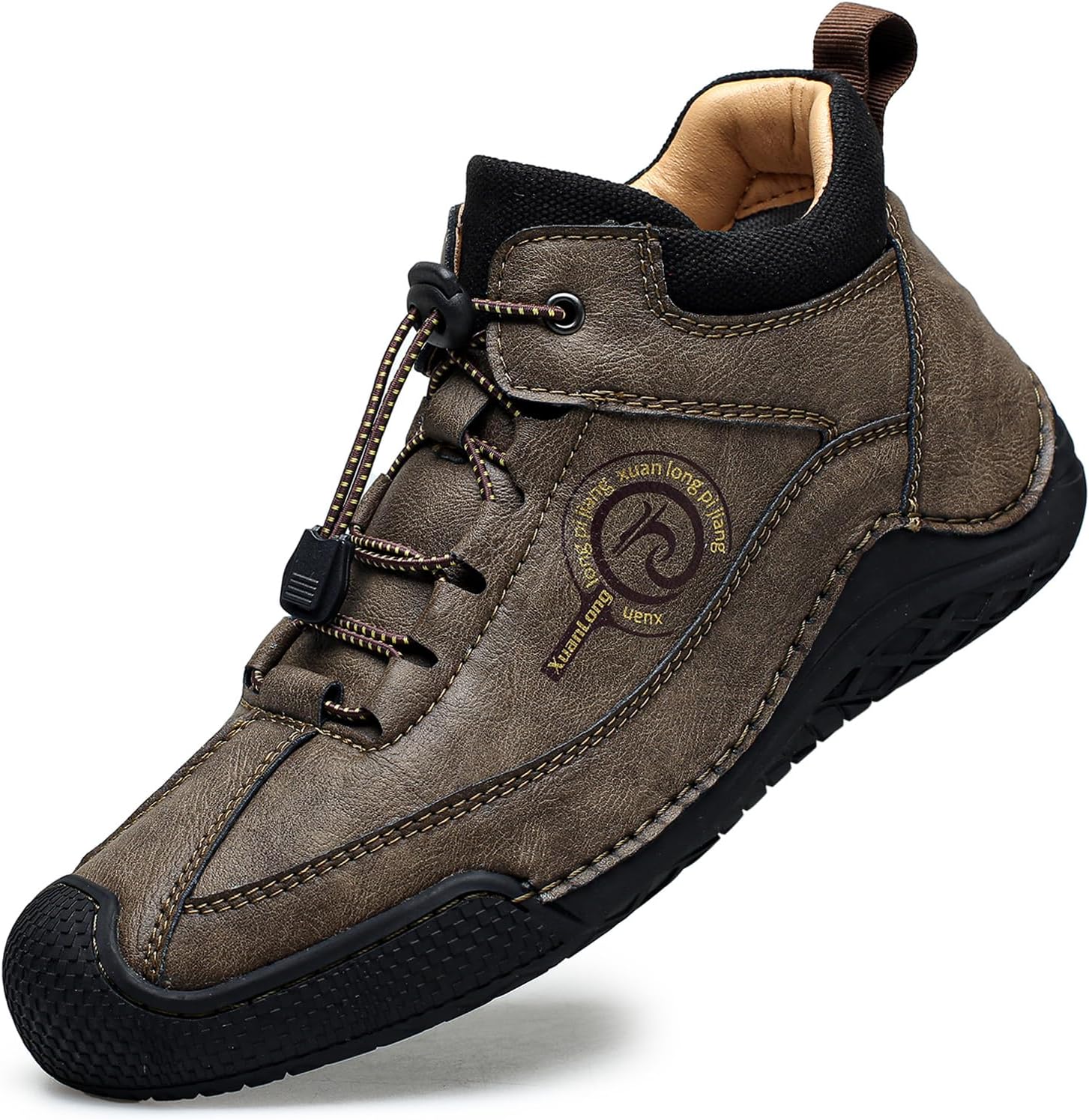 

Мужские повседневные ботинки Optigard Chukka с ручной строчкой, удобные, регулируемые, для активного отдыха, противоударные, с нескользящей подошвой, спортивные, для походов и вождения, модные слипоны средней высоты для ходьбы, хаки