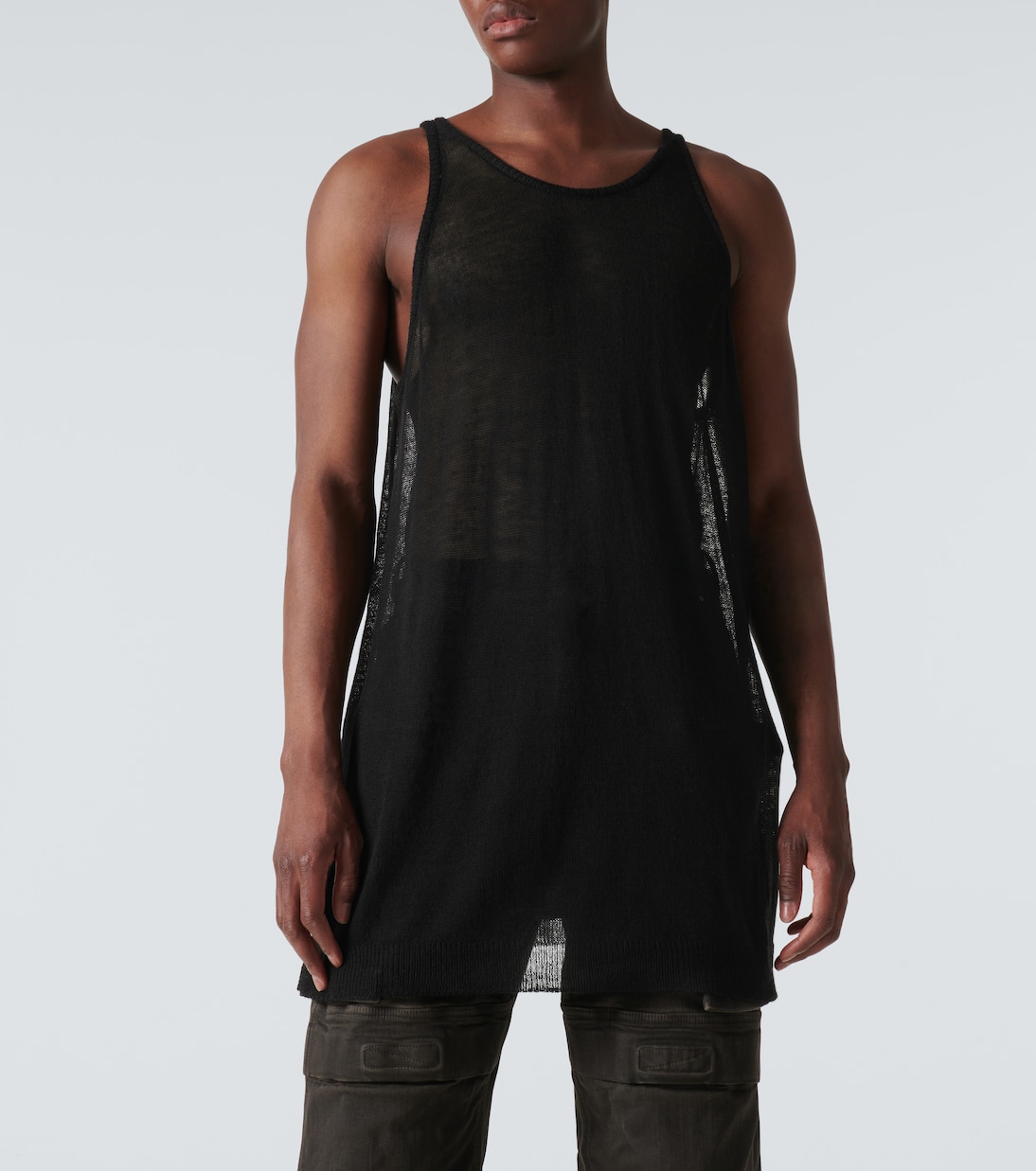 Майка Maglia из натуральной шерсти Rick Owens, черный — фото 3