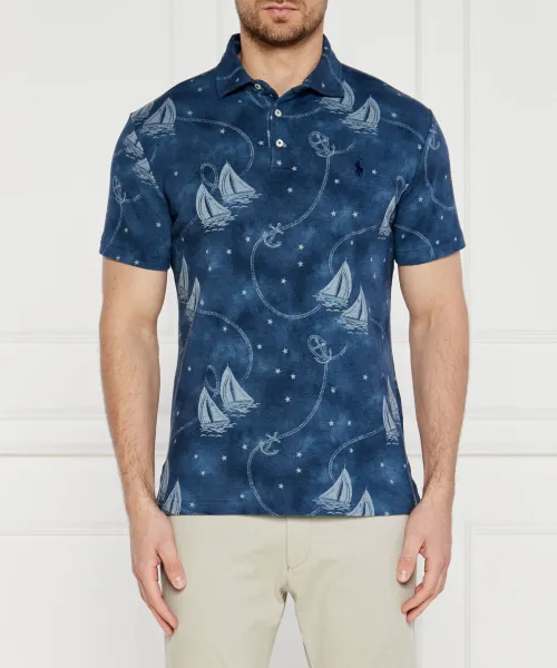 

Футболка поло Slim fit Polo Ralph Lauren, синий