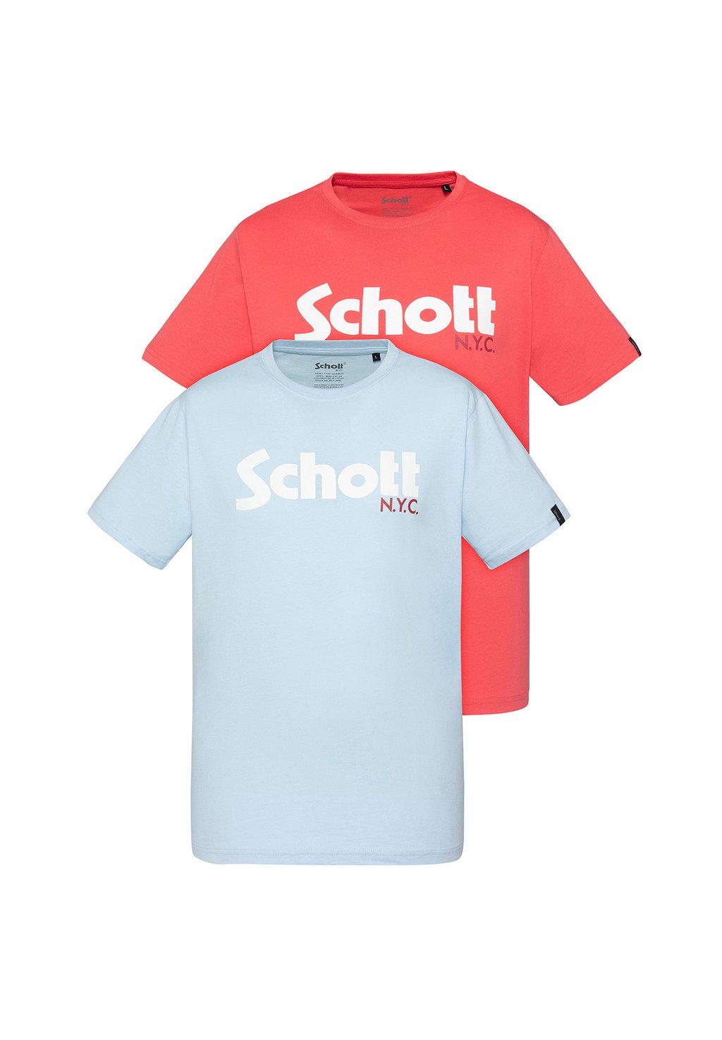 

Футболка с принтом PACK OF 2 LOGO Schott, синий