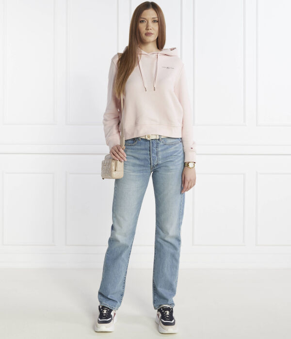 Мини-Свитер с логотипом корпорации Relaxed fit Tommy Hilfiger, коричневый — фото 2