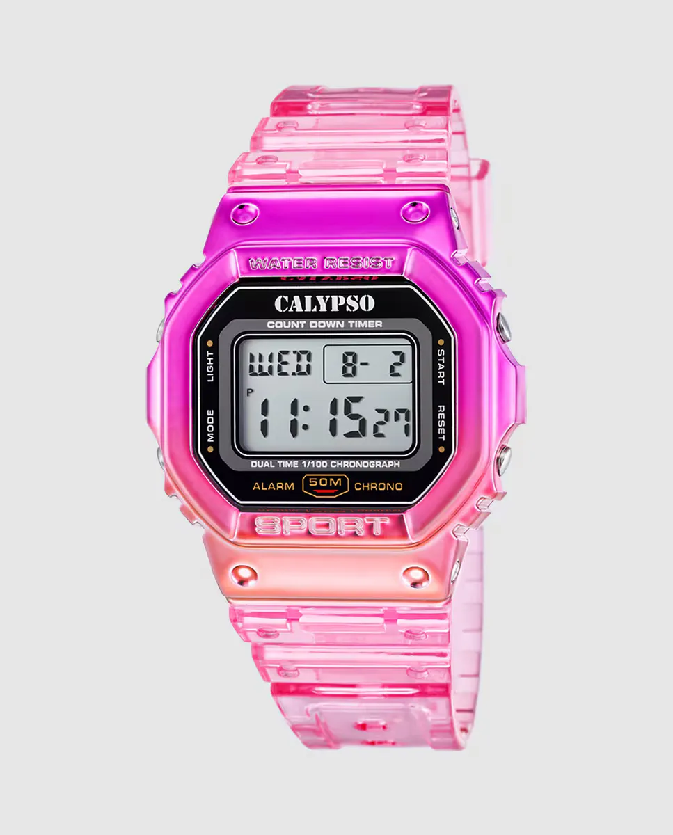 

Женские часы K5874/1 Color Splash в розовом каучуке Calypso
