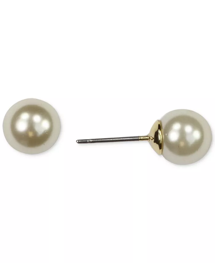 

Серьги-гвоздики с имитацией жемчуга золотистого цвета 8 мм Anne Klein