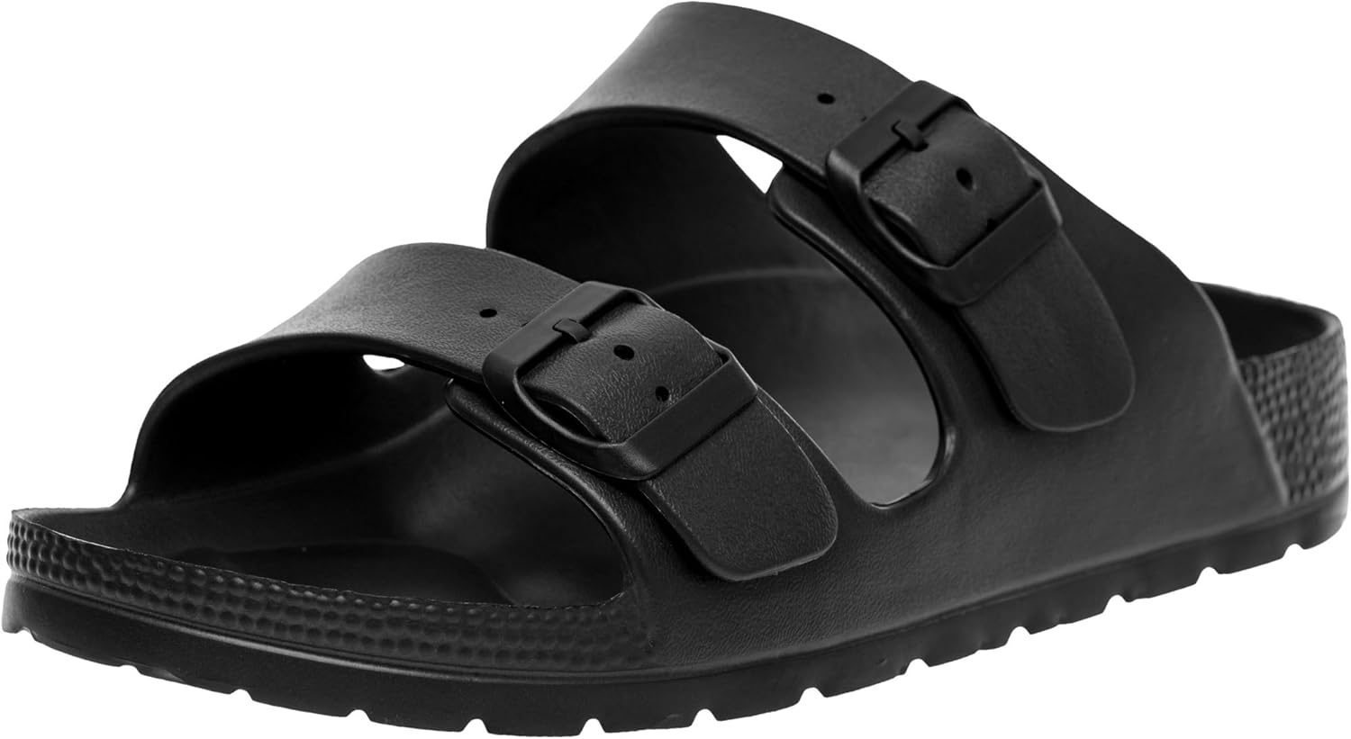 

Мужские сандалии Alpine Swiss с двумя ремешками, слайд, подошва EVA, плоские, повседневные, удобные, черный