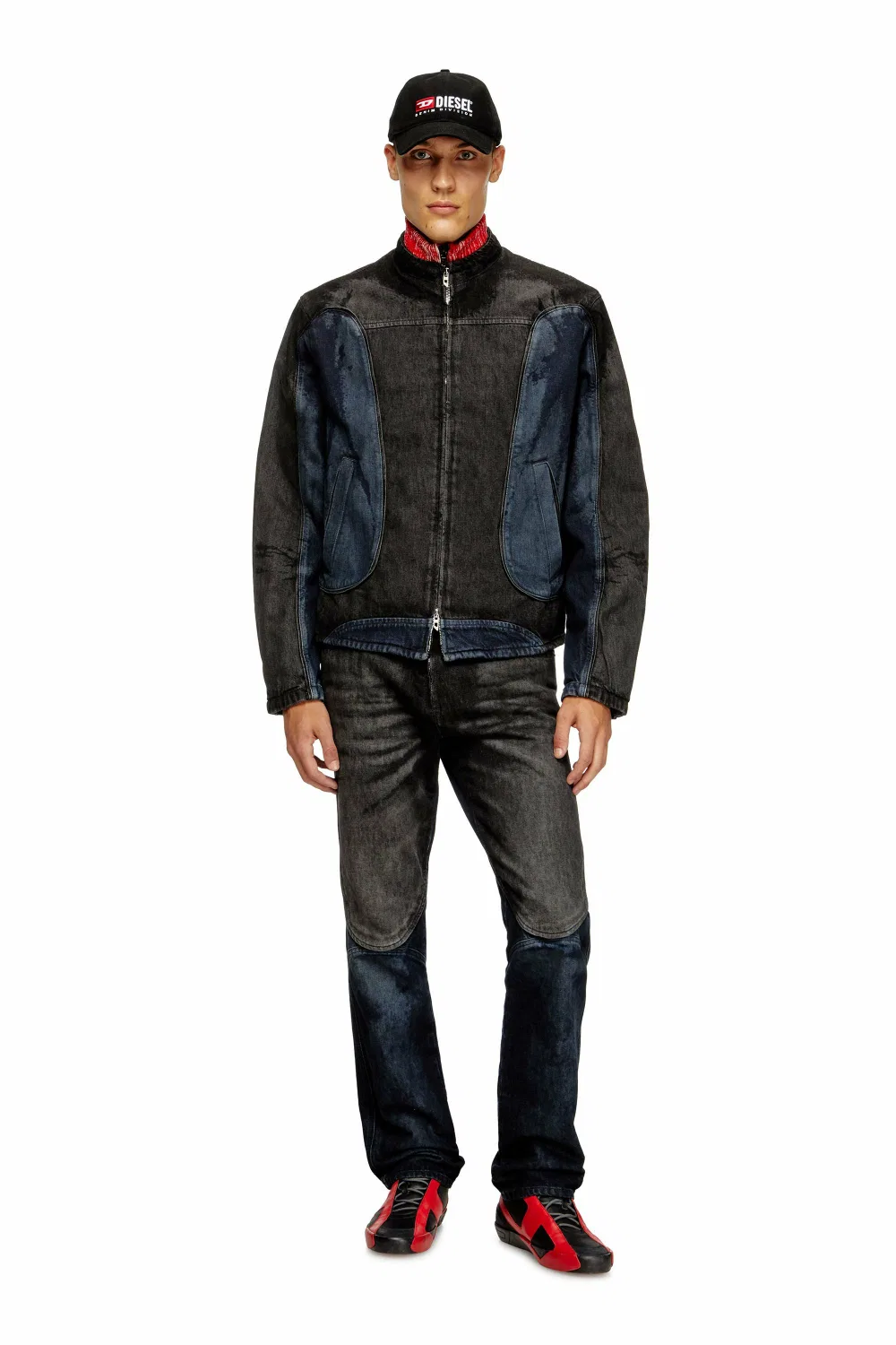 Мужская джинсовая куртка-блузон D-BLENK-S Diesel, Dark indigo blue — фото 4