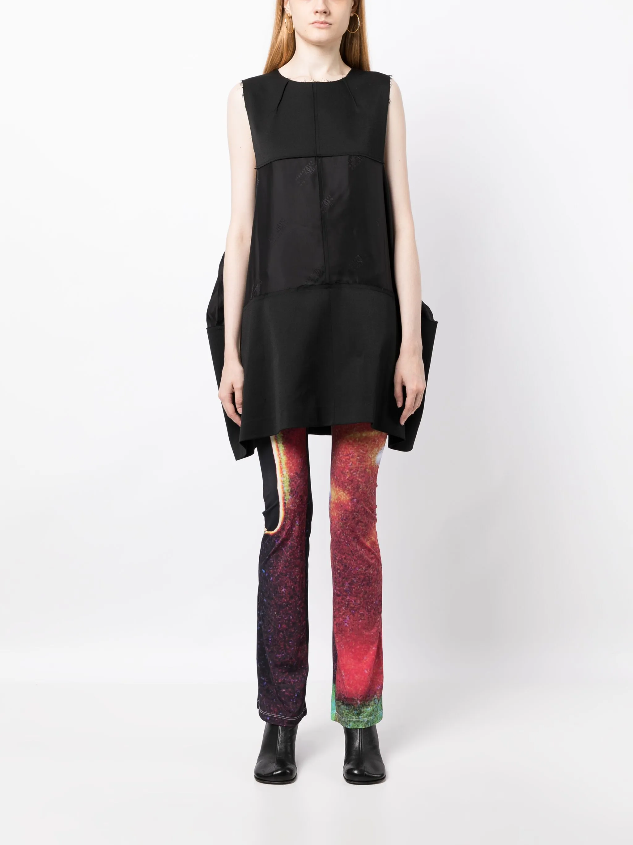Расклешенные брюки с абстрактным принтом Mm6 Maison Margiela, мультиколор — фото 2