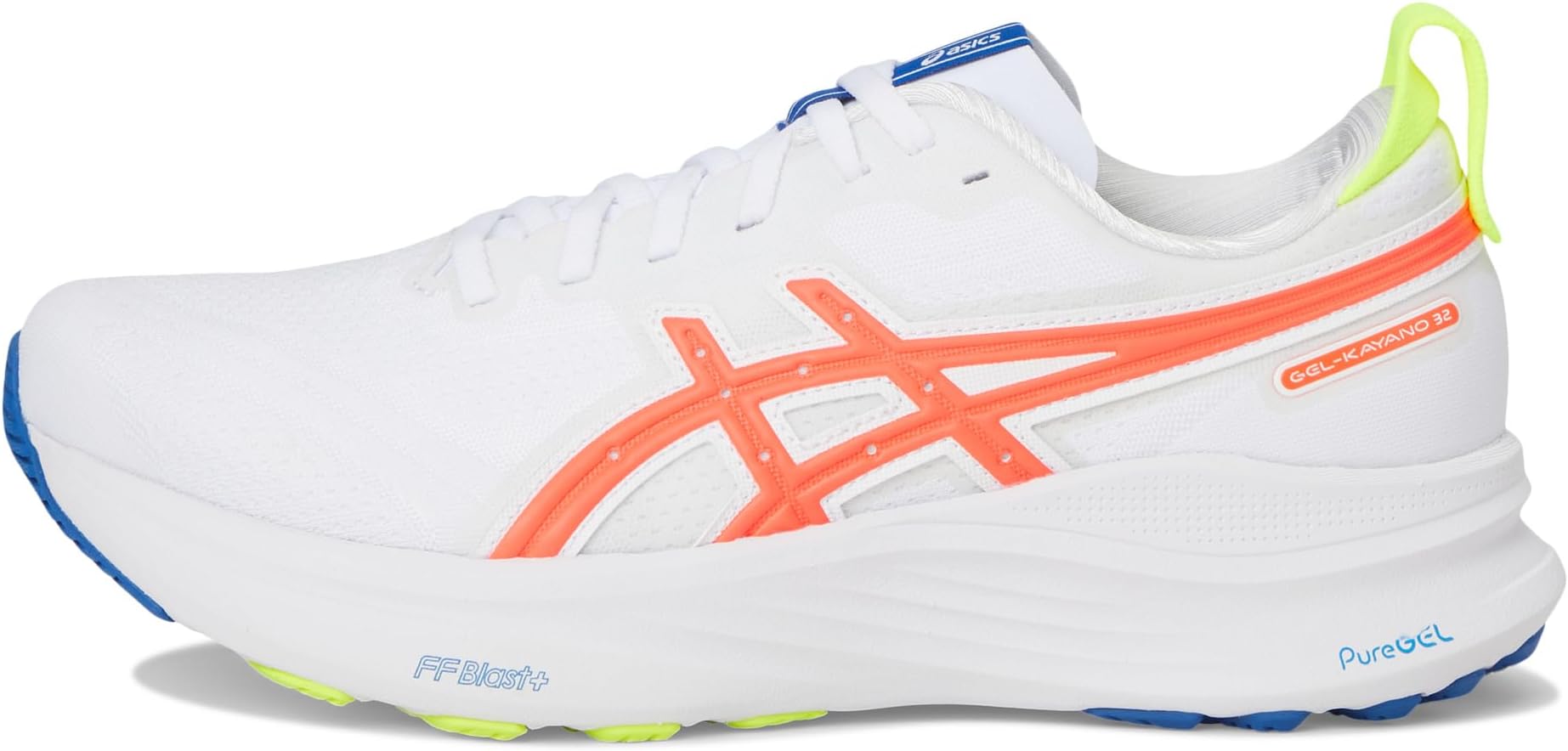 Кроссовки ASICS GEL-Kayano 32, цвет White/Flash Coral — фото 4