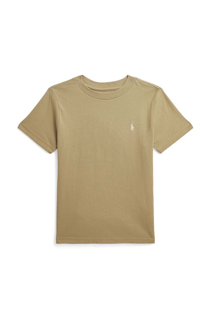 

Детская хлопковая футболка Polo Ralph Lauren, бежевый