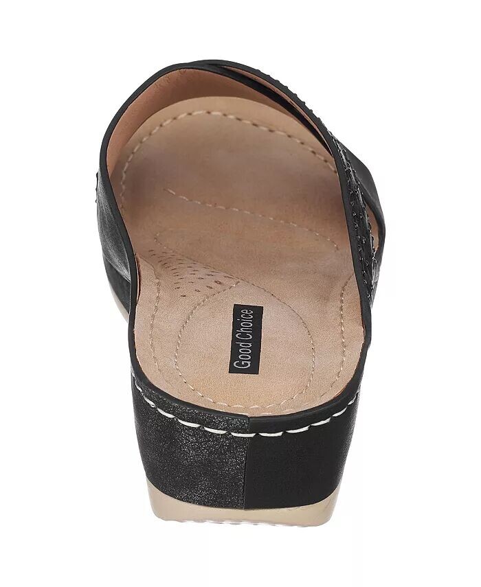 Женские босоножки Isabella на танкетке GC Shoes, черный — фото 3
