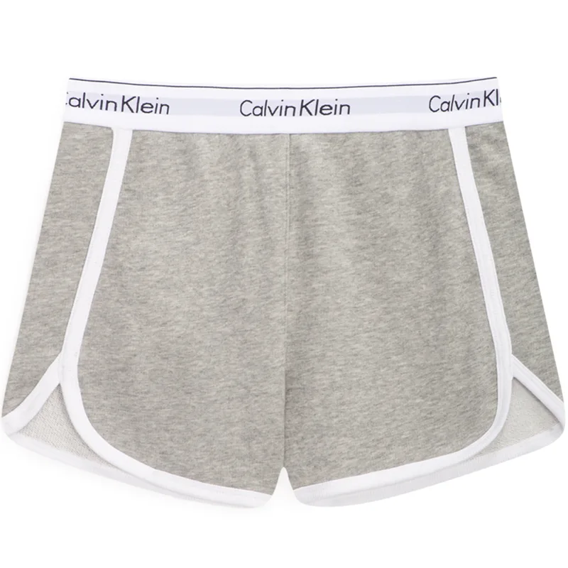 Calvin Klein Современные хлопковые шорты для сна серые — фото 3