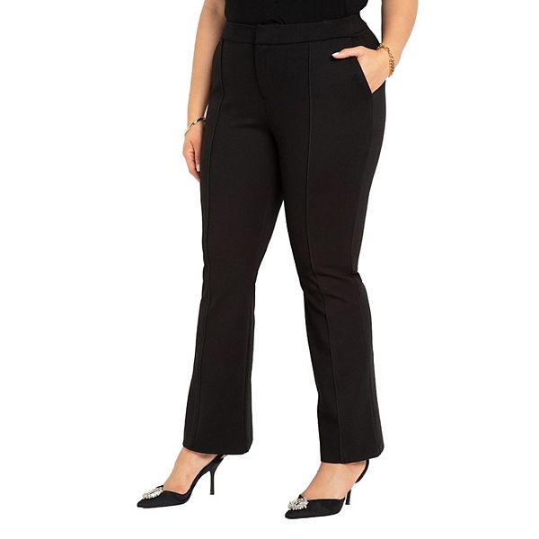 

Женские брюки plus size с расклешенными штанинами ultimate stretch Eloquii, Black