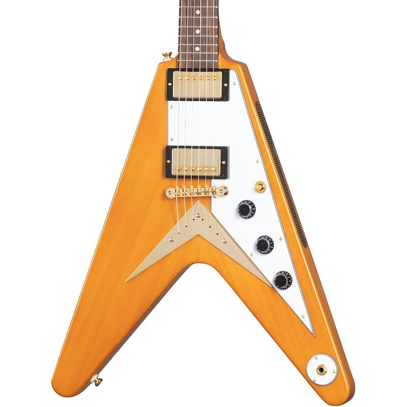 

Электрогитара Epiphone 1958 Korina Flying V Electric Guitar in Aged Natural