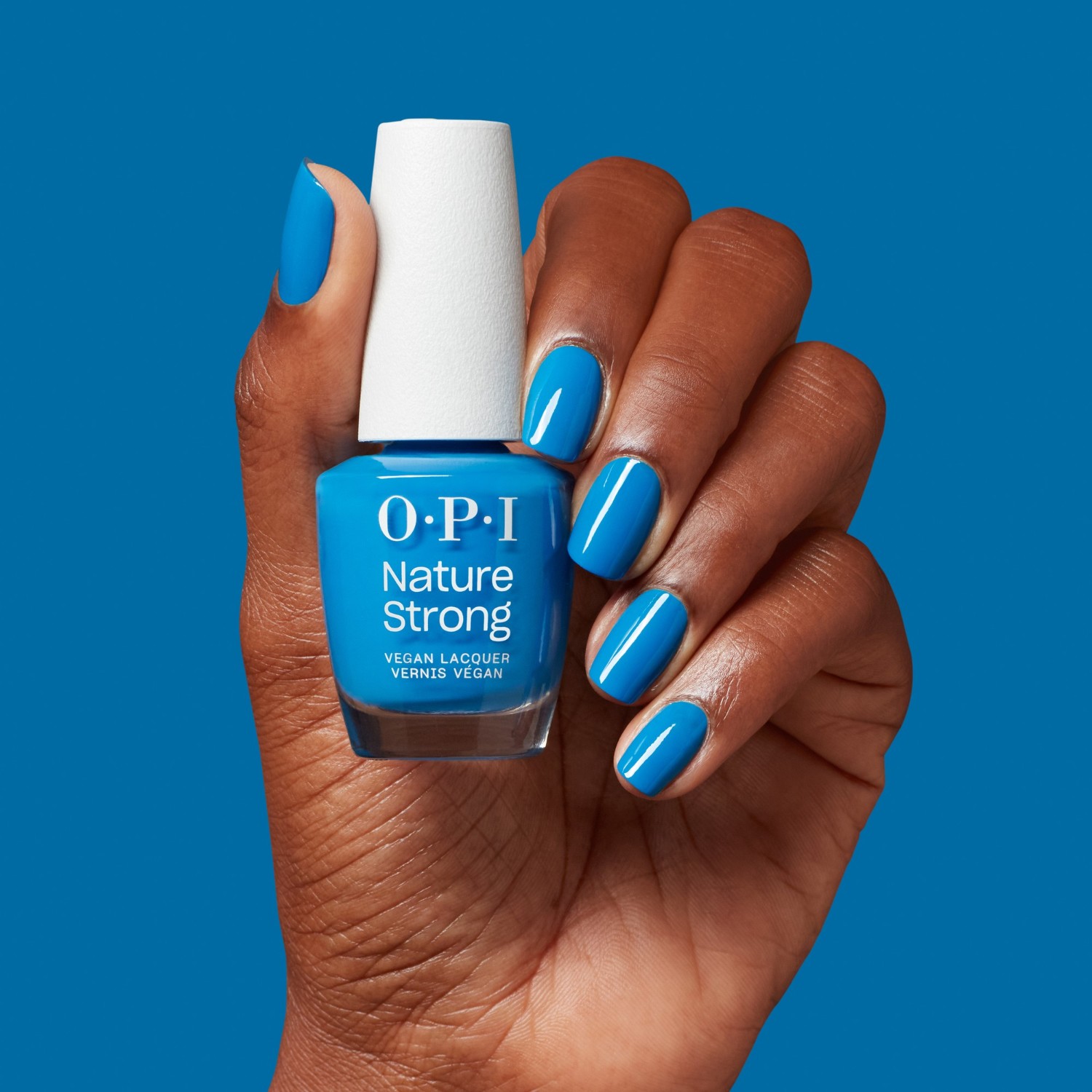 Лак для ногтей nature strong vegan Opi, fresh as a blue daisy, объем 15 мл — фото 4