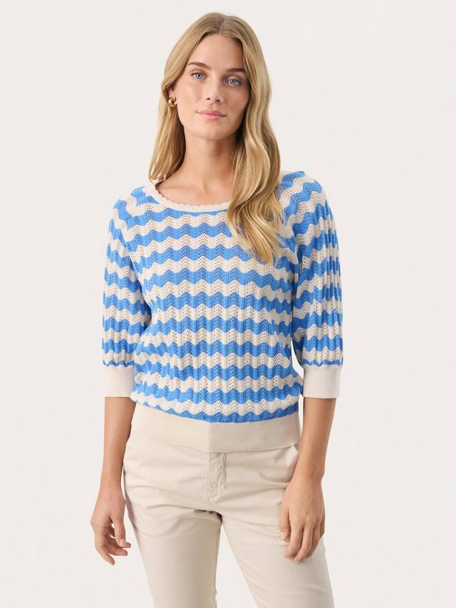 

Розин полоска джемпер из чистого органического хлопка Part Two, Whitecap/Marina