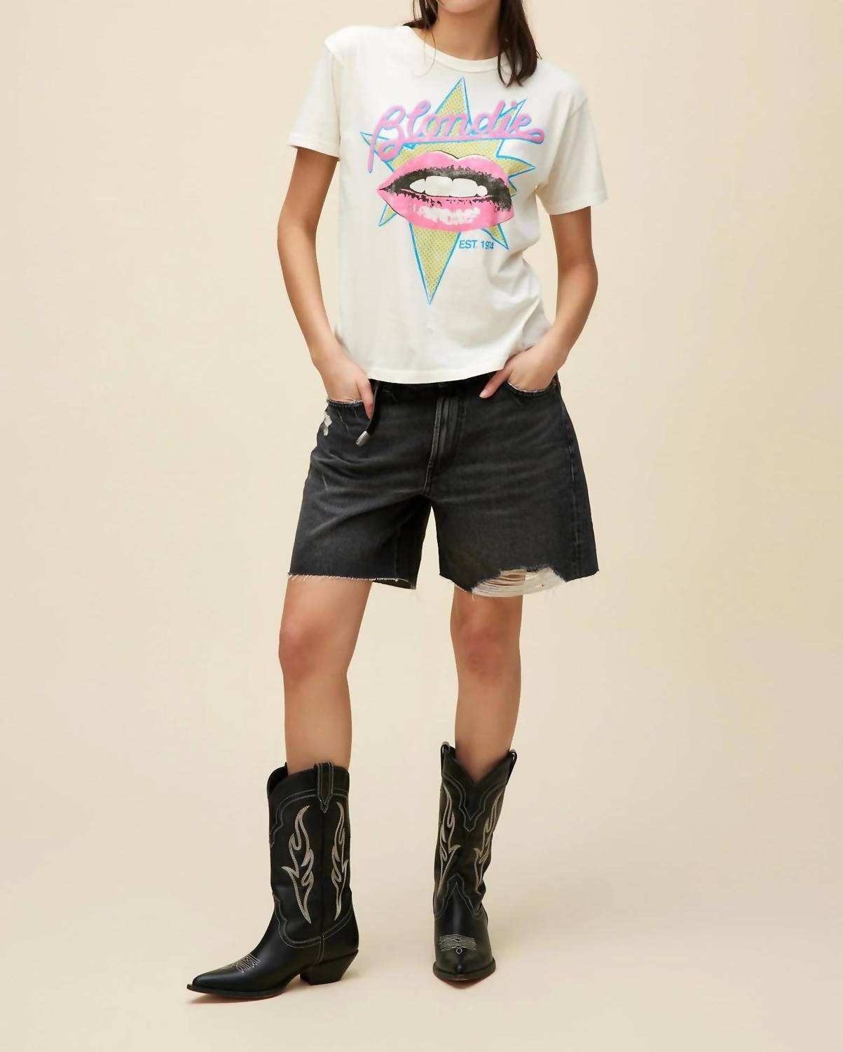 

Blondie Est. 1974 Solo Tee Топ In Stone Vintage DAYDREAMER