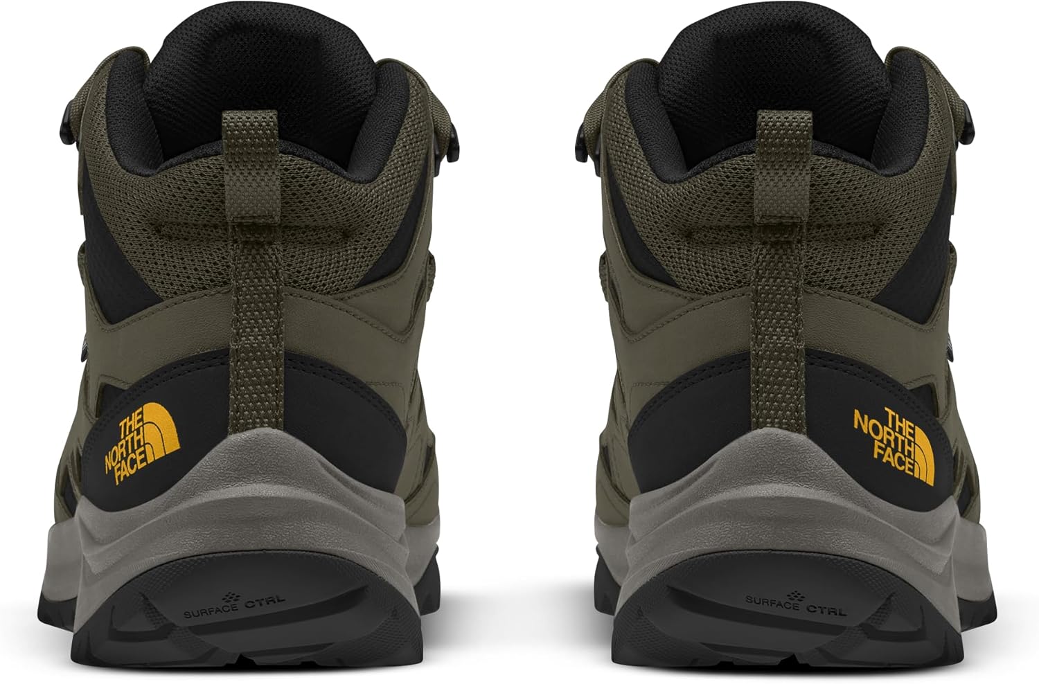 Мужские водонепроницаемые походные ботинки THE NORTH FACE Hedgehog 3 Mid, Верх из кожи рипстоп, резиновая подошва, черный/зеленый — фото 3